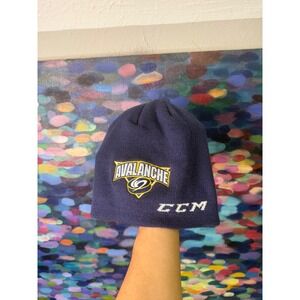 Colorado Avalanche CCM Knit Beanie Hat Men One Size Fits All Navy Blue
